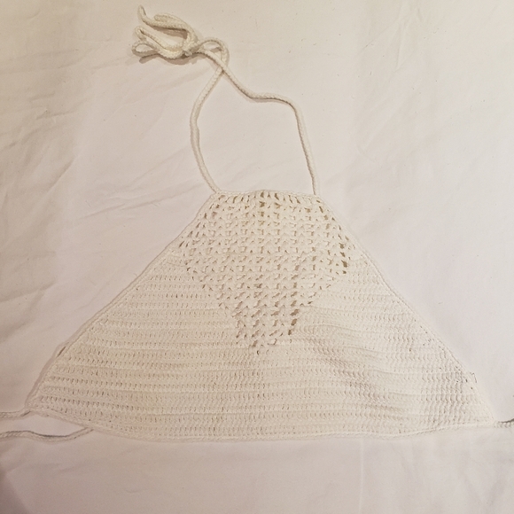 3 for $40 Crochet halter crop top white size Small - Picture 1 of 2